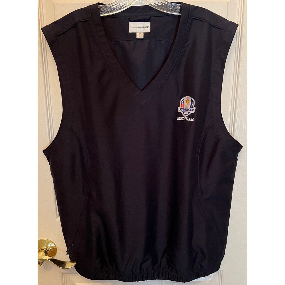 Medinah 2012 Ryder Cup Cutter and Buck Golf Vest Men's Size Medium - Navy - RARE